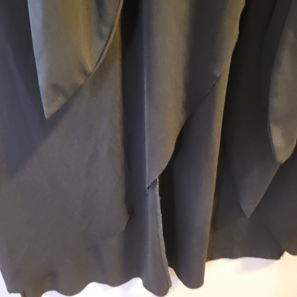 🖤 Zara Black Long Sleeved Dress Self Tie Assymetrical Hem LBD Ladies Small - Picture 2 of 7